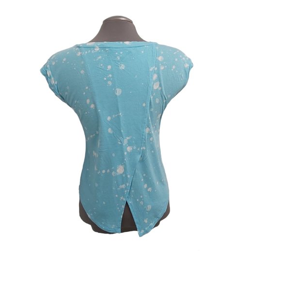 Calvin Klein Women Small Light Blue Tie Dye Rayon Stretch Open Back Sleeveless - Picture 3 of 11